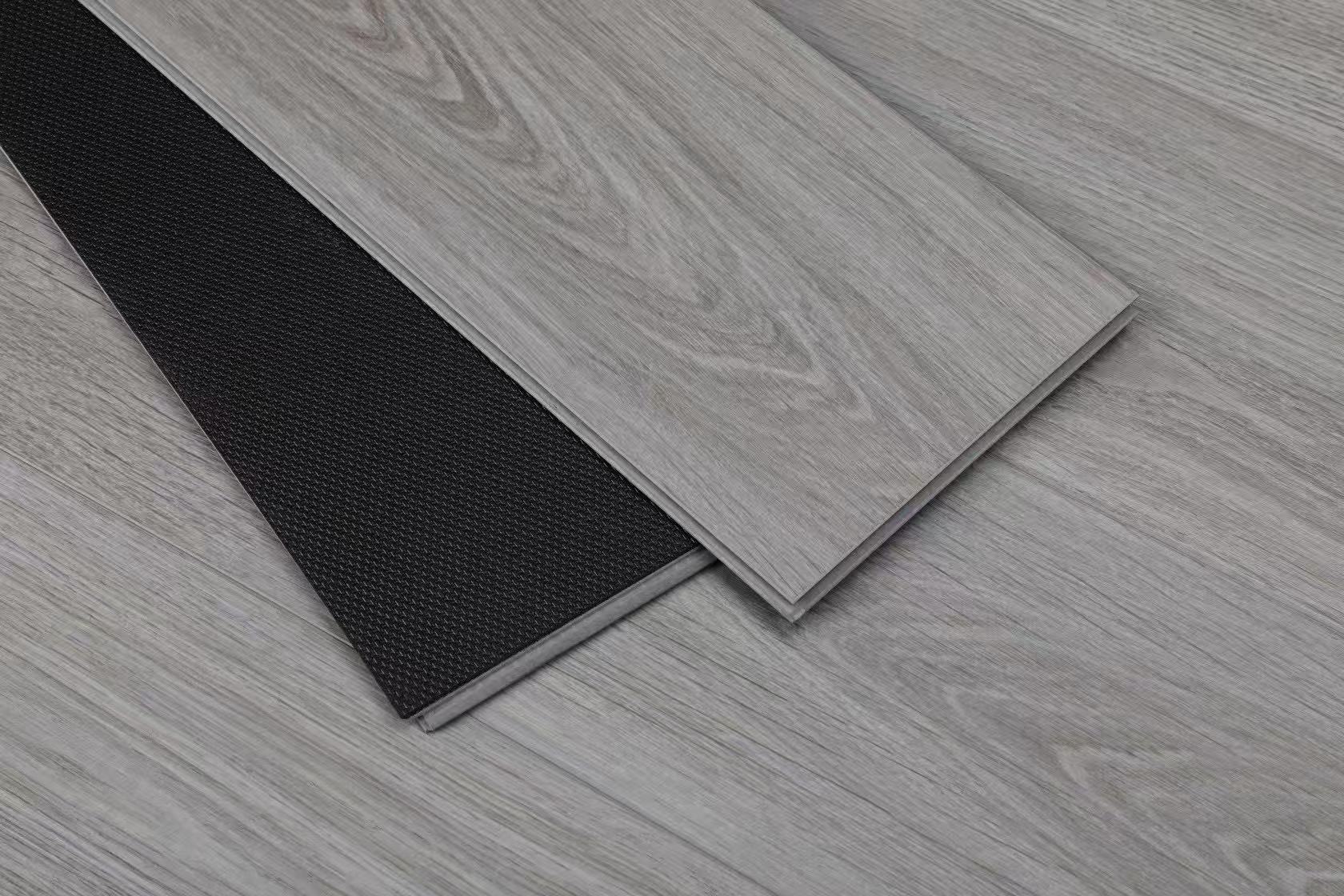 Pisos SPC Click vinílico núcleo rígido producto frente y reverso — Ecoflors fabricante
