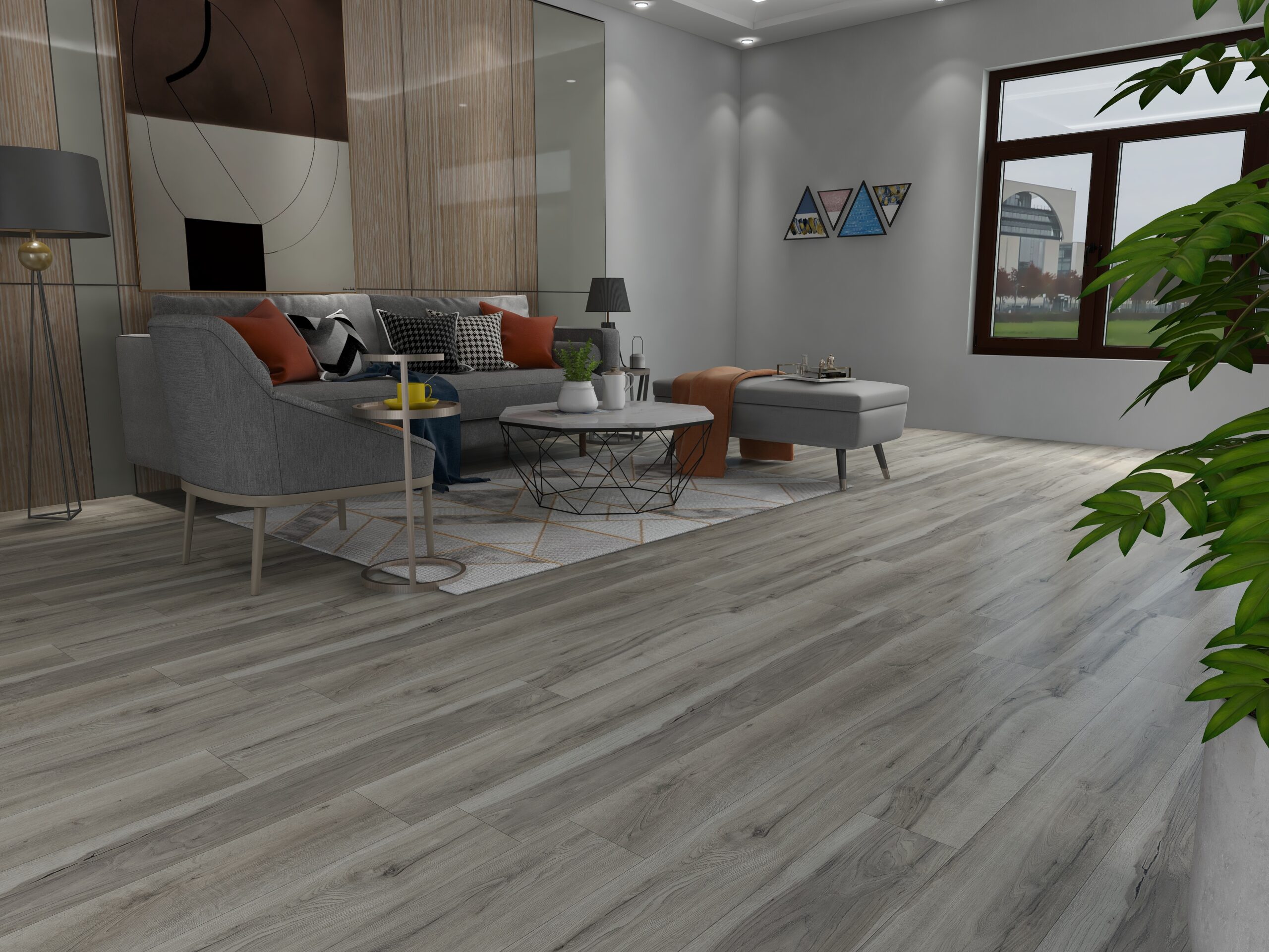 3mm Dryback LVT supermarket chain sales floor Class 44 pallet jack — Ecoflors