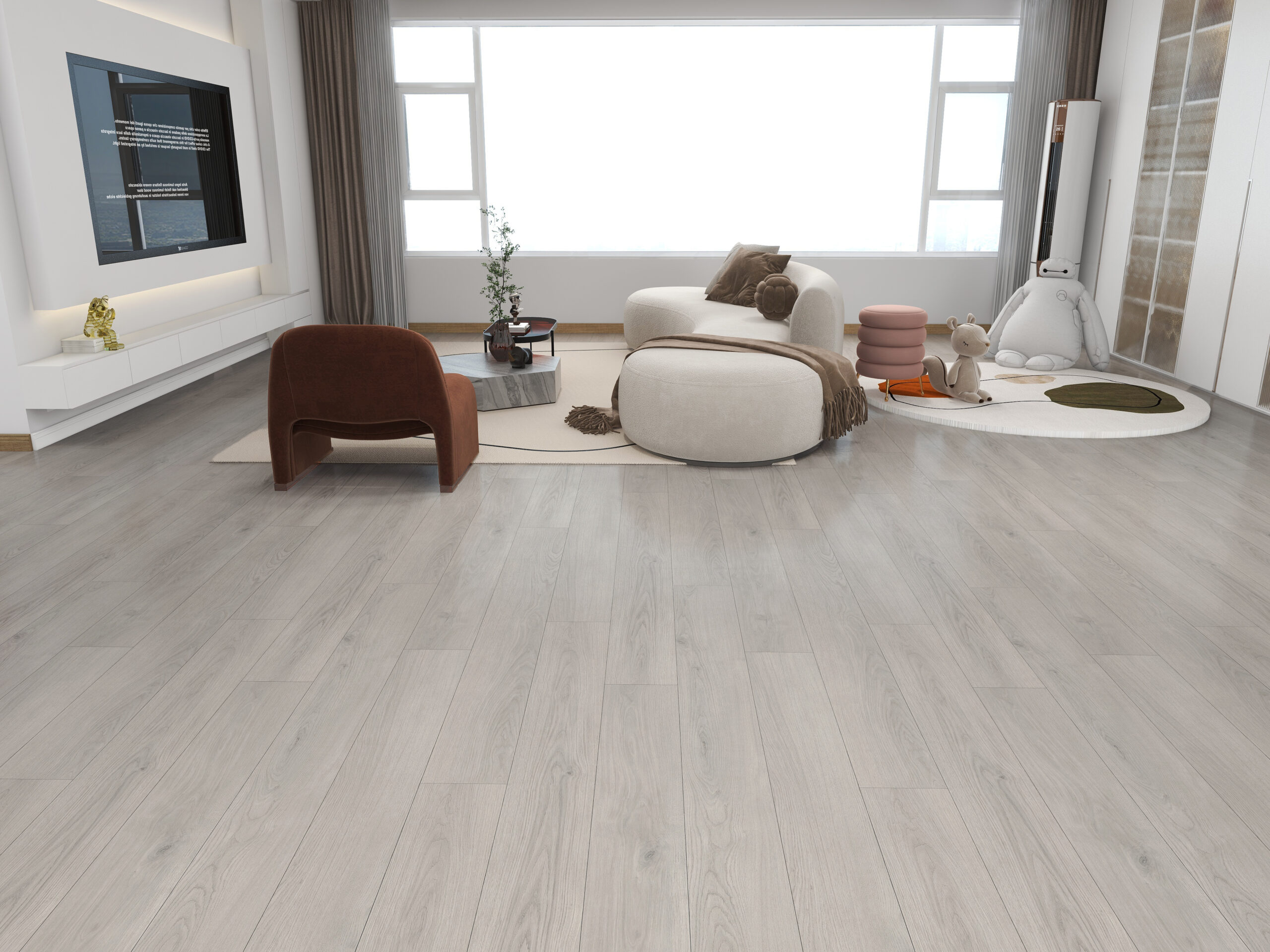 3mm Dryback LVT EU airport terminal Class 44 pallet jack rated — Ecoflors