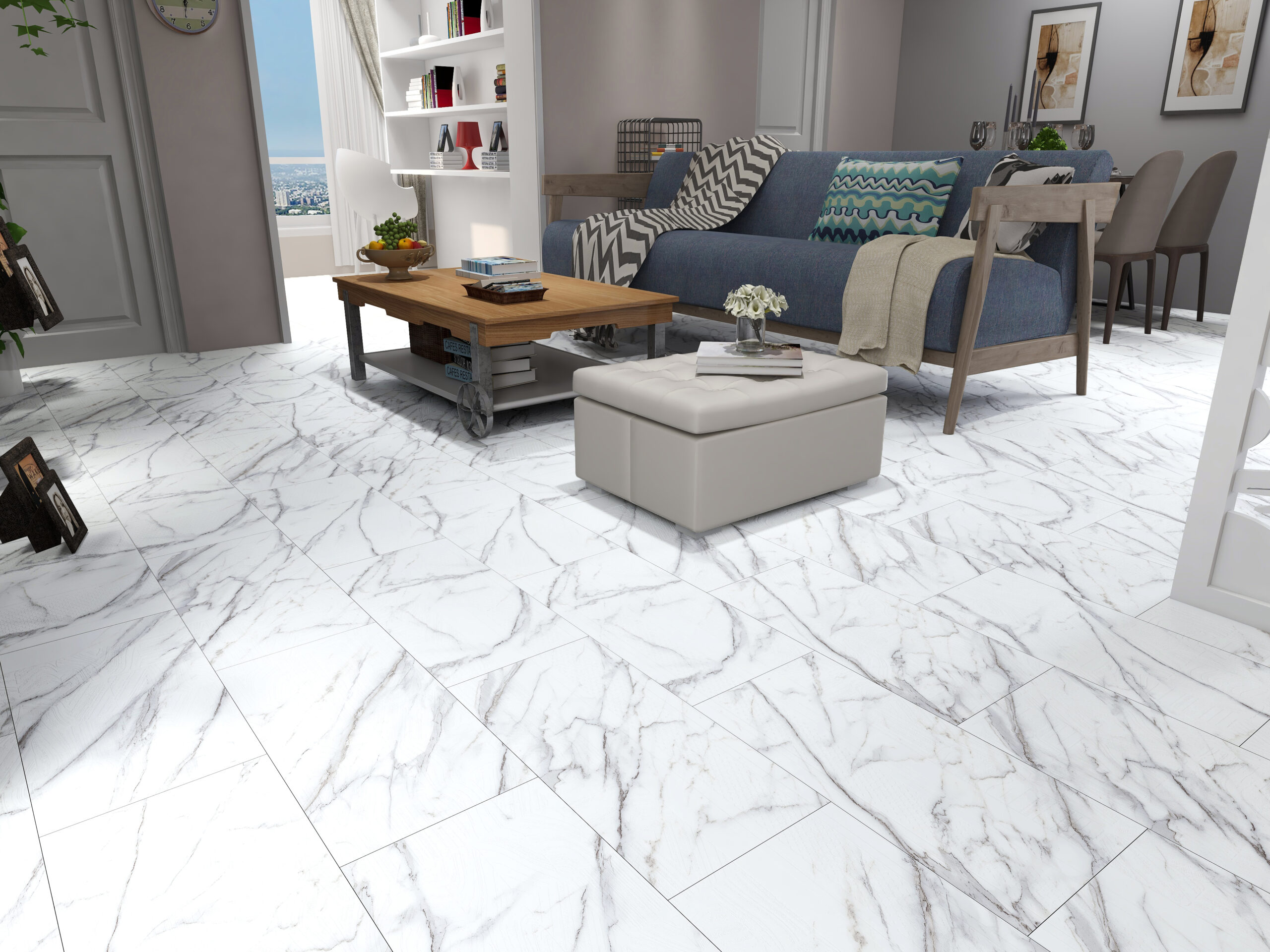 SPC stone and marble look tiles — Ecoflors