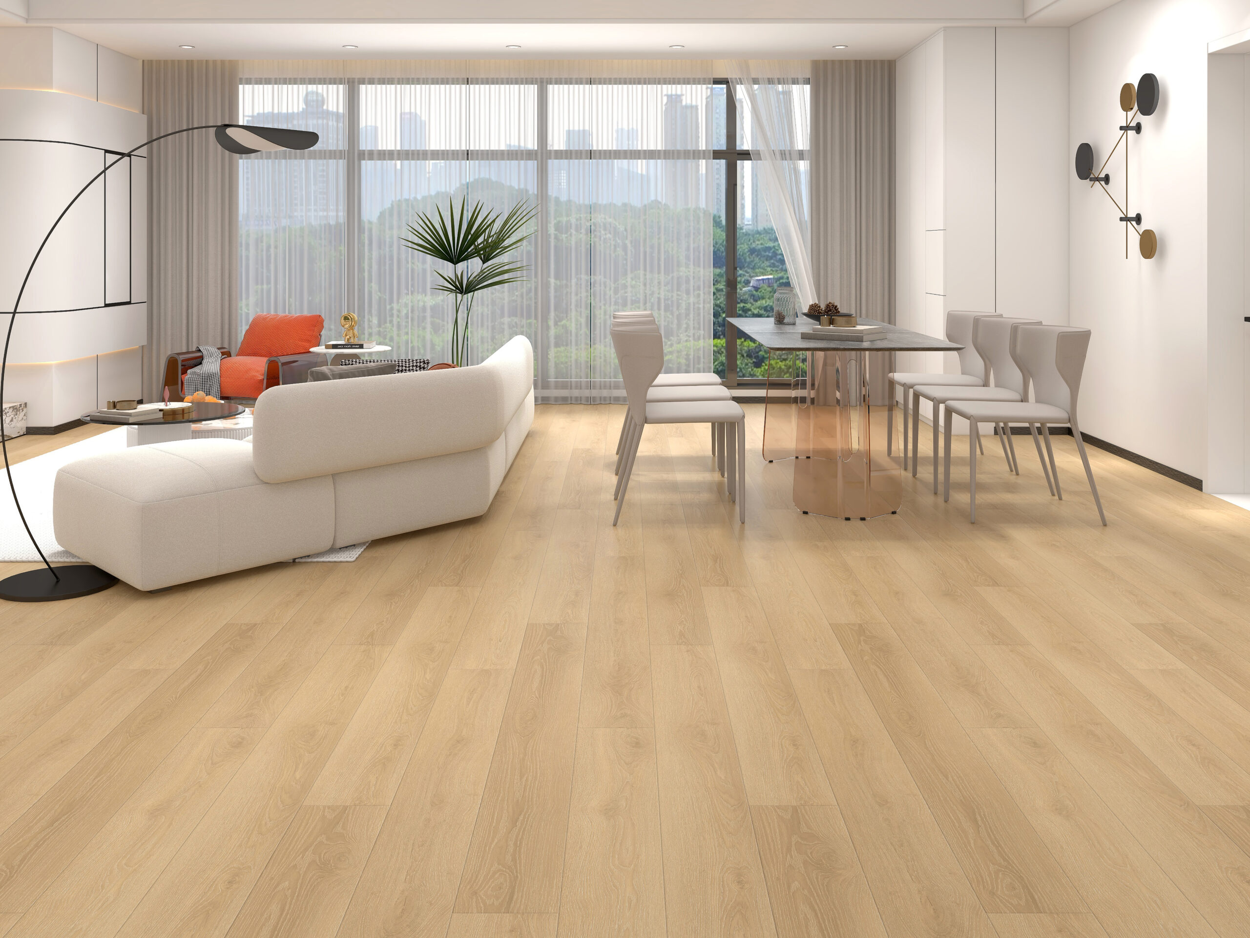 Luxury vinyl tile décor LQ6137-11 stone look for Thailand commercial projects