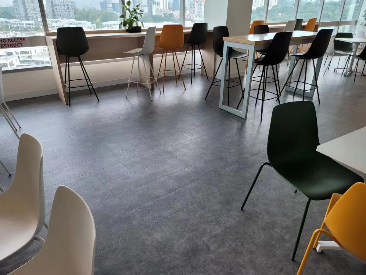 Singapore commercial interior grey flooring project reference